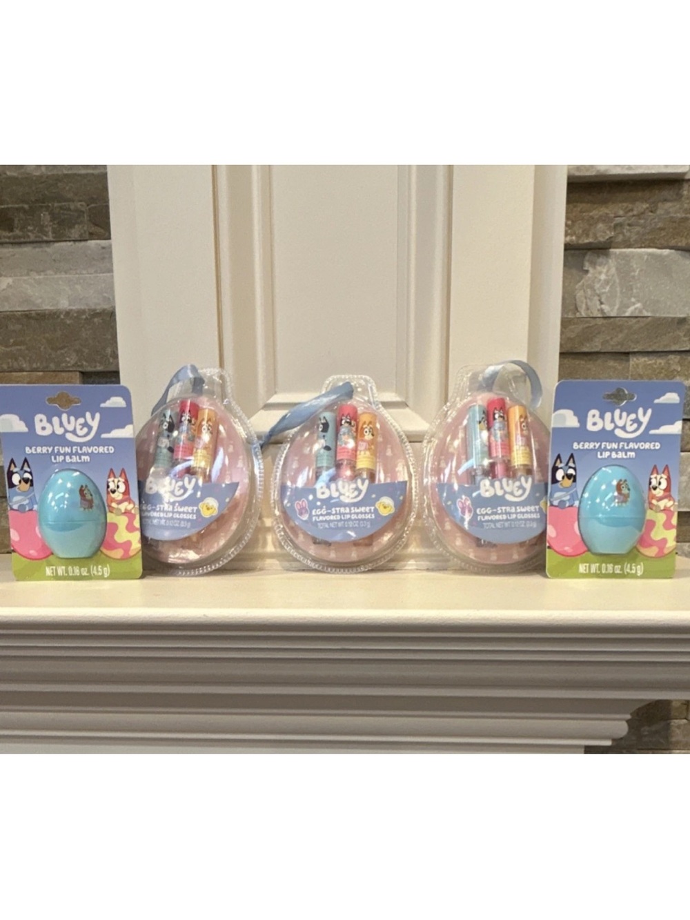Bluey Assorted Flavors Lip Gloss & Lip Balm Sets Mixed Berry, Mango, Mint